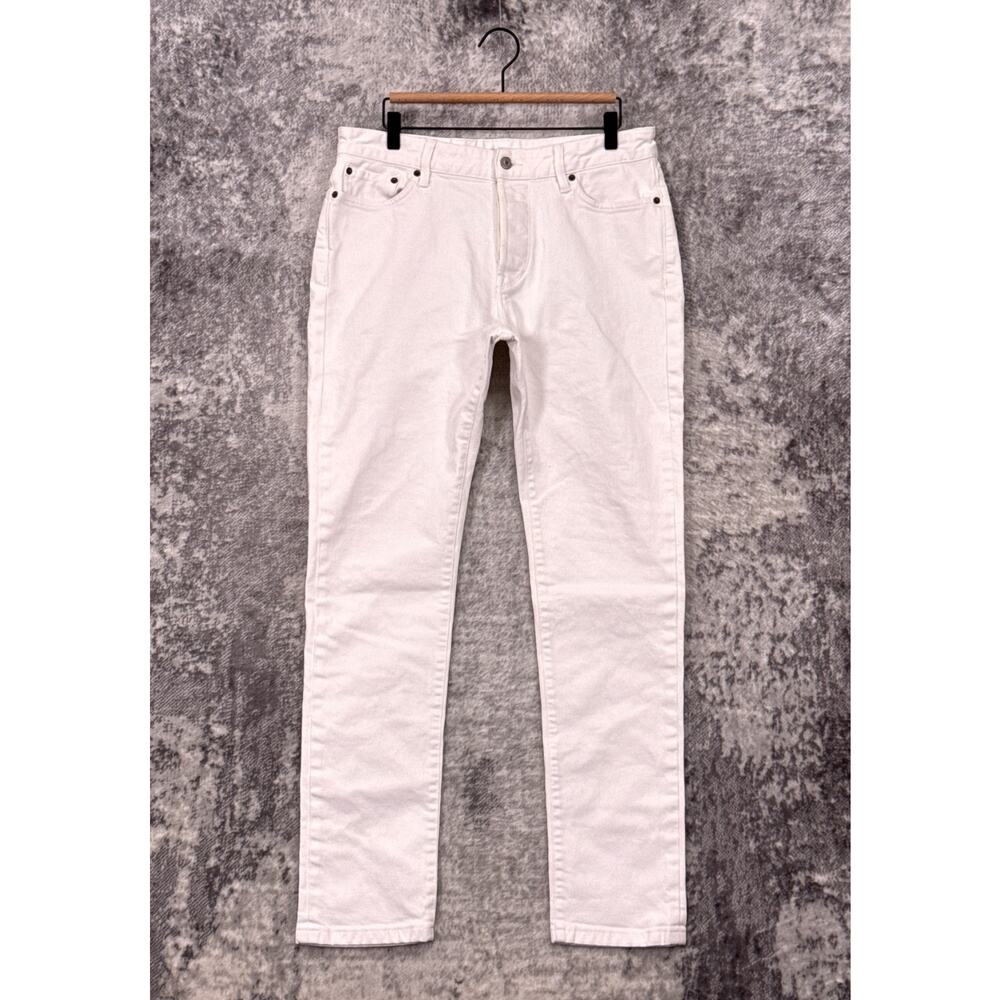 Buck Mason Maverick Slim Jeans 34 x 32 Mens 13 oz White Denim